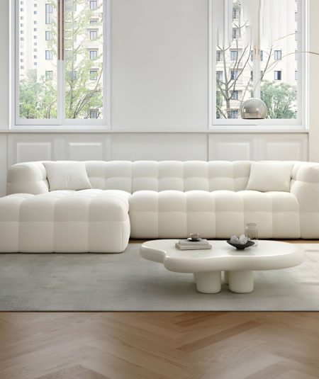 Michelin Boucle Sofa with Chaise