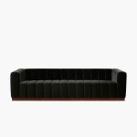 Forte Charcoal Velvet Sofa