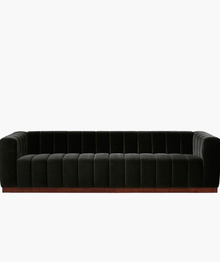 Forte Charcoal Velvet Sofa