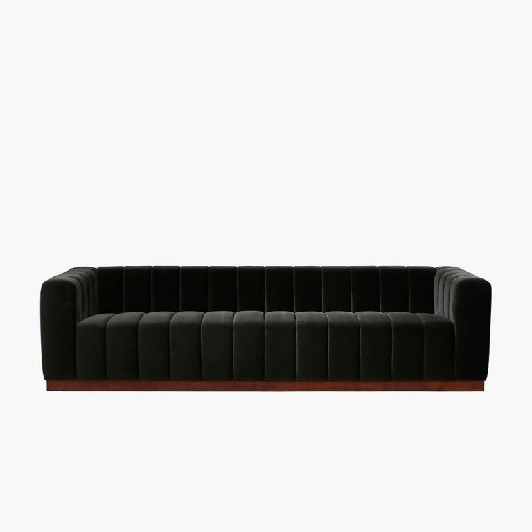 Forte Charcoal Velvet Sofa