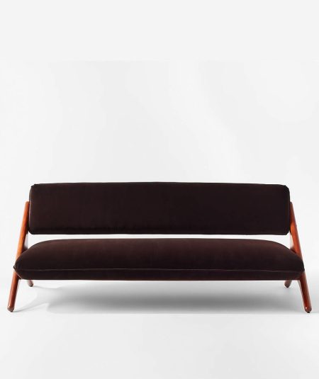 Angolo Espresso Velvet Sofa