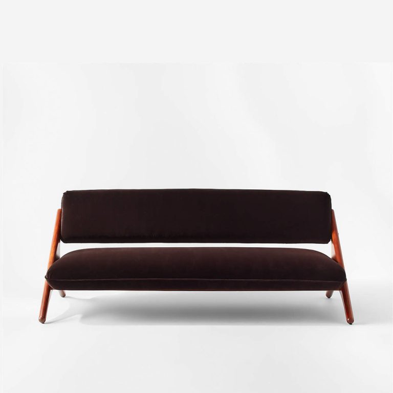 Angolo Espresso Velvet Sofa