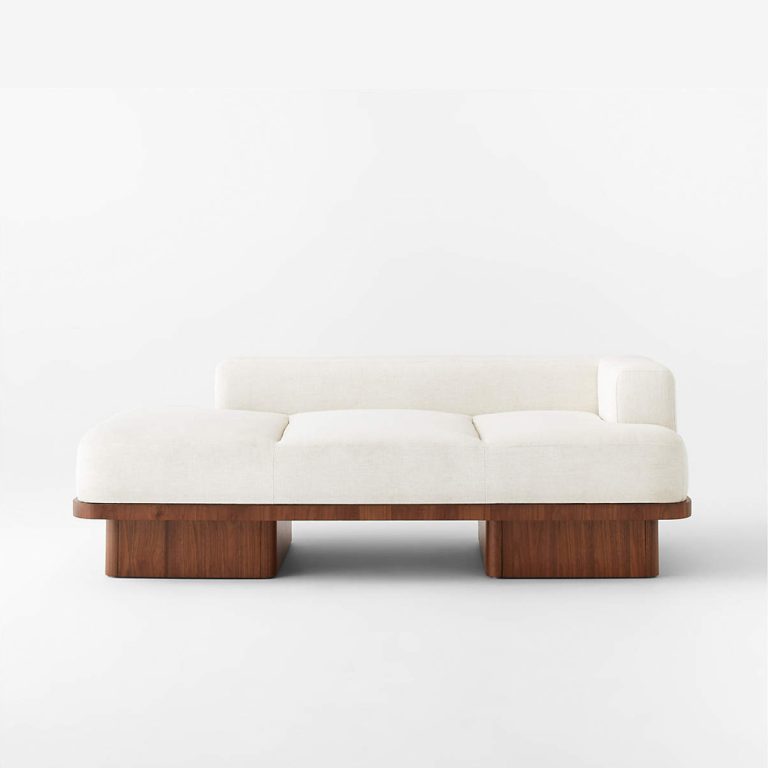 Serafin Snow Upholstered Chaise loungue