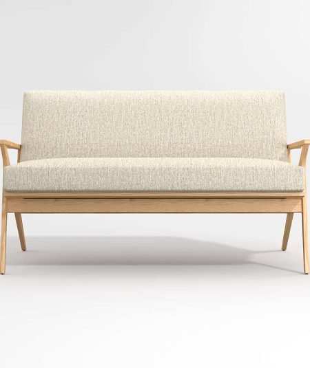 Cavett Ash Wood Loveseat