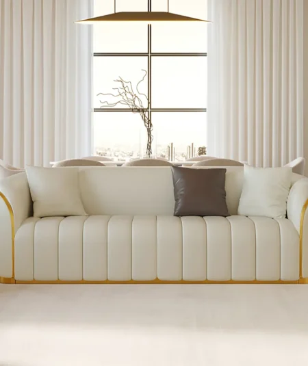 Universal Faux Leather 3-Seater Sofa