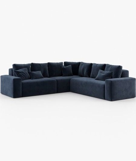 Deep Blue Corner Sofa