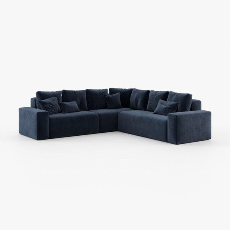 Deep Blue Corner Sofa