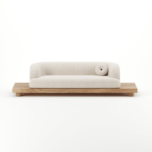 Nervaller Lafter Wood Sofa