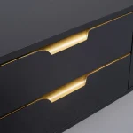 Berklin Black Wood Rectangle TV Stand - Image 9
