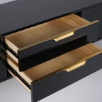Berklin Black Wood Rectangle TV Stand - Image 7