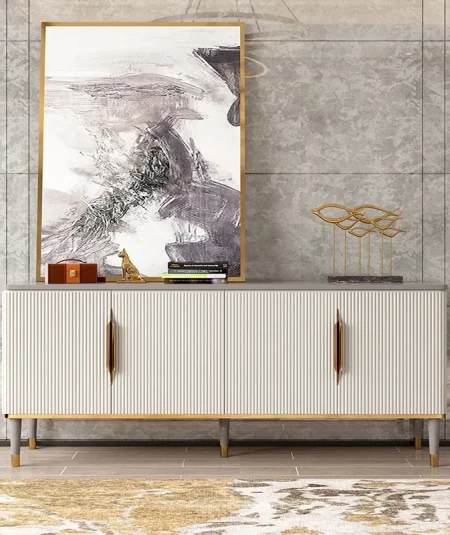 Dixie Off White  TV Stand