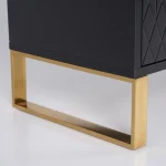 Berklin Black Wood Rectangle TV Stand - Image 6