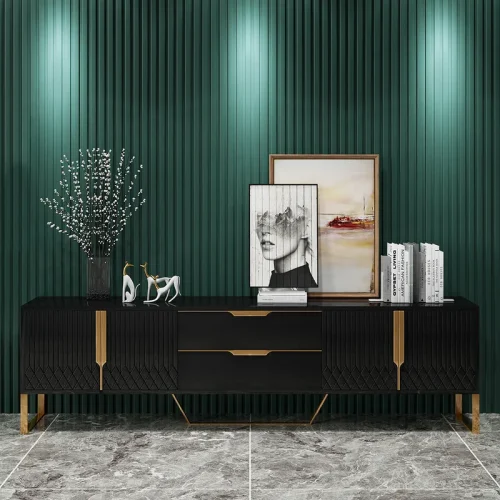 Domini Black Wood TV Stand