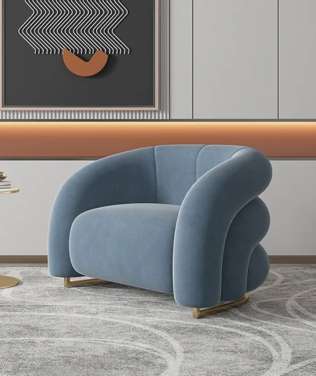 Ron Creative Velvet Accent Chair