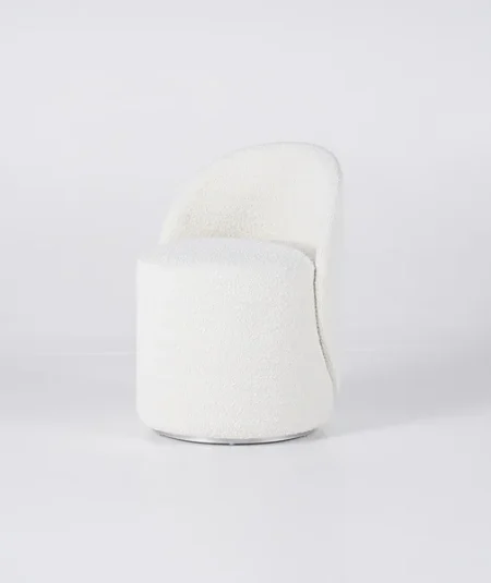 Gireesh Boucle Swivel Vanity Stool