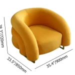 Ron Creative Velvet Accent Chair - Image 13