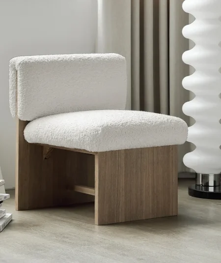 Amazon Wood Accent Chair Boucle