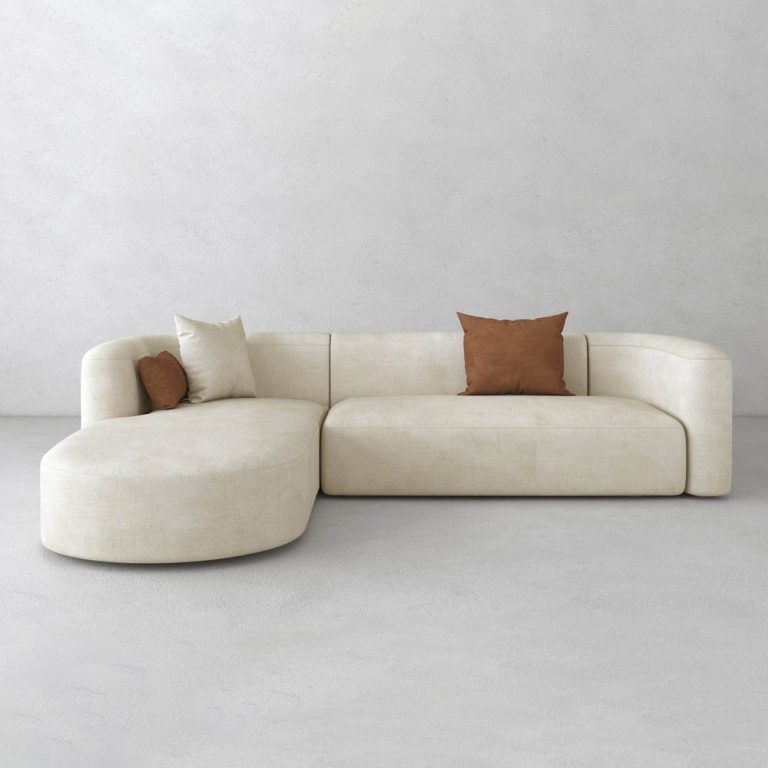 Mellow Velvet Chaise Sectional Sofa