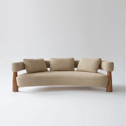 Castles Curved Boucle Sofa
