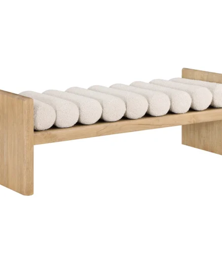 Namerk Boucle Fabric Wood Bench