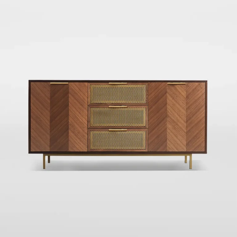 Bold Walnut Sideboard Buffet Cabinet