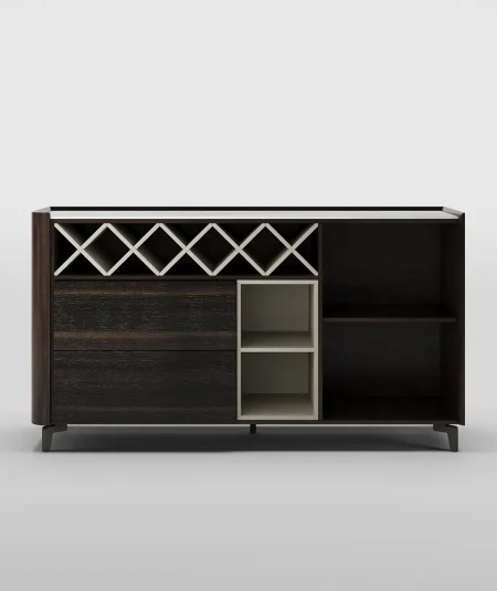 Bro SideBoard Smoked Veneer Sideboard Buffet