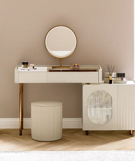 Caspian Makeup Vanity Table Set