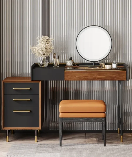 Elio Makeup Vanity Set with 5 Drawers