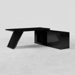 Absolutely Black L-Shape Desk - Image 8