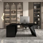 Absolutely Black L-Shape Desk - Image 3