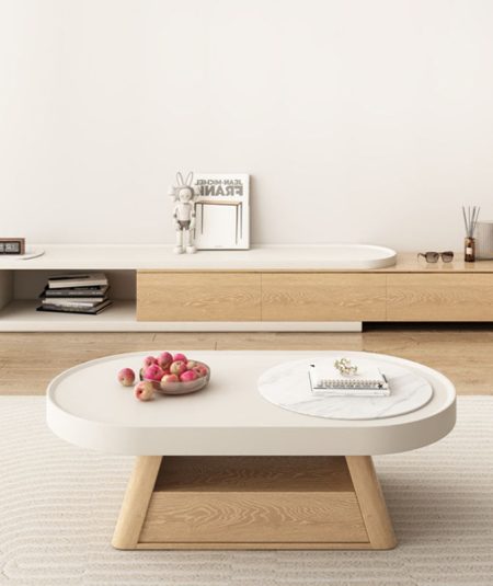 Scandinavian Style Oval Coffee Table