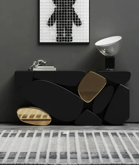 Stones Luxury Golden Hallway Table