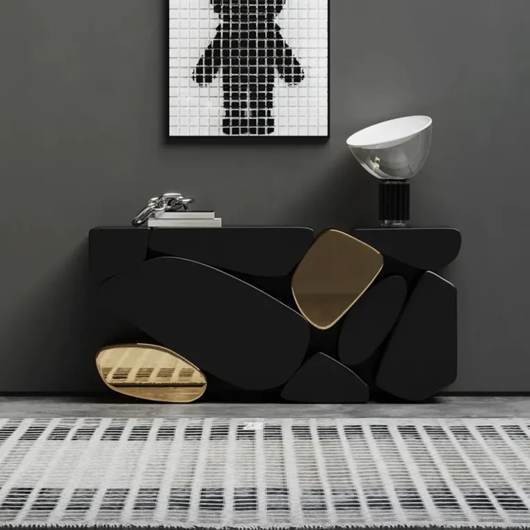 Stones Luxury Golden Hallway Table