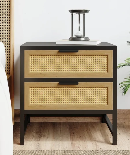Western Rattan Nightstand