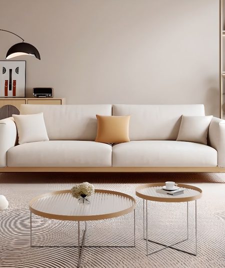 Art Deco Cream Sofa