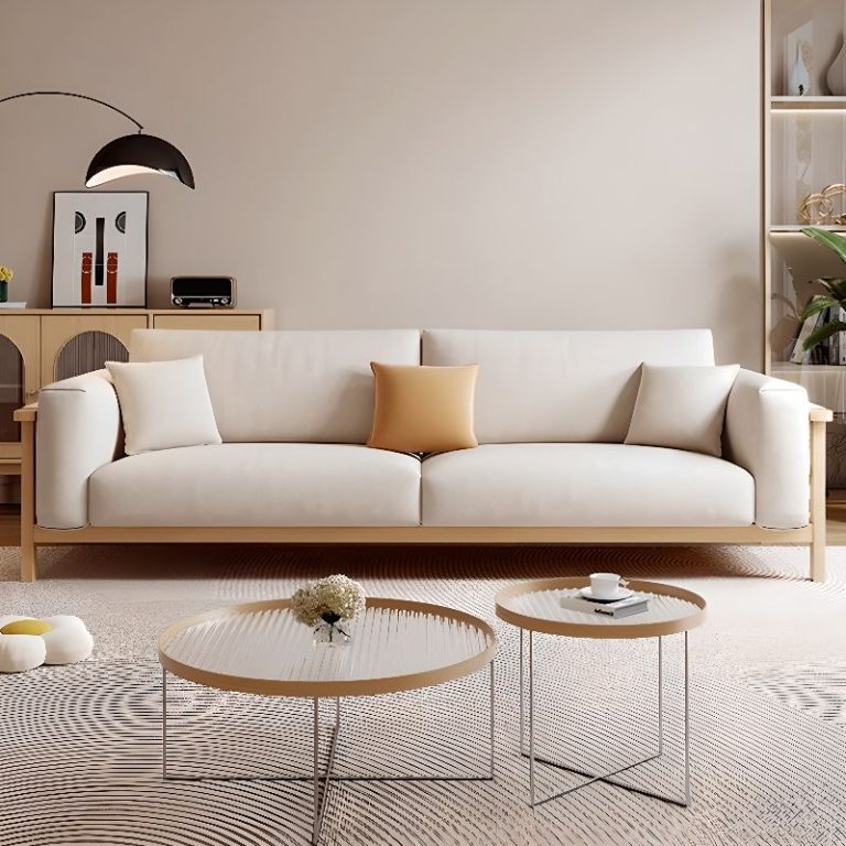 Art Deco Cream Sofa