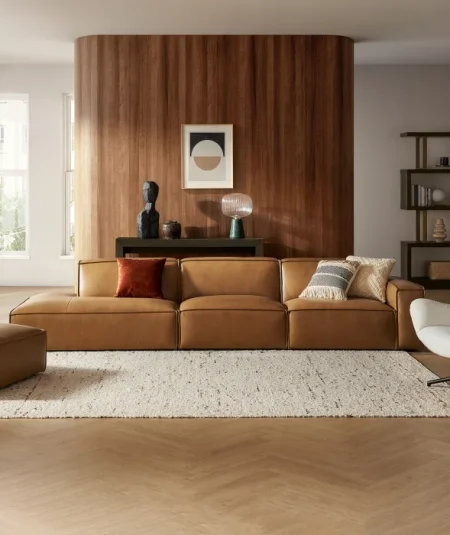 Brown Leather Sofa