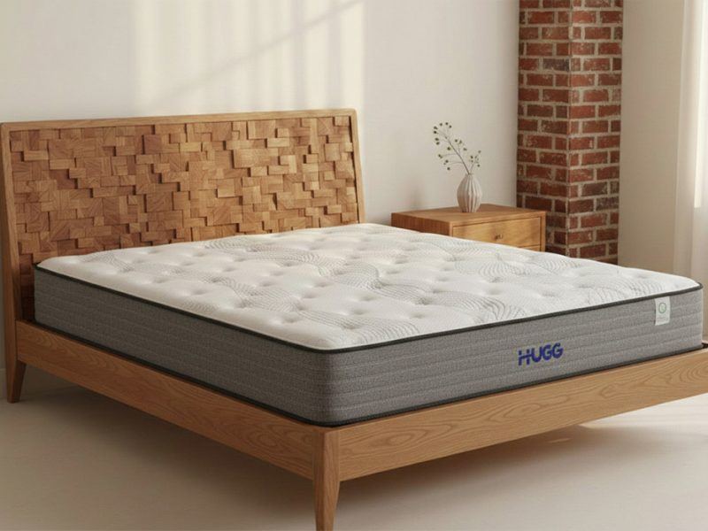 Hugg Memory Foam Mattress with breathable knitted fabric for modern bedroom comfort
