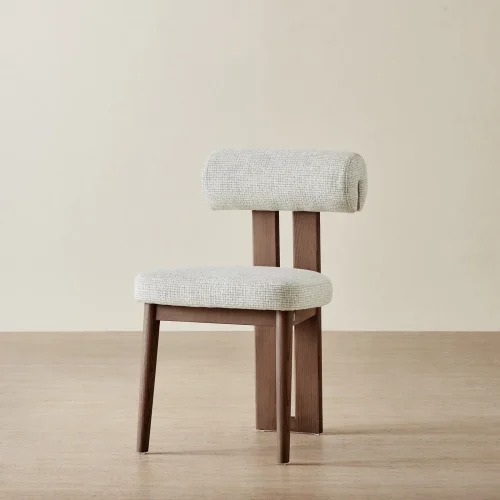 Dove Grey Fabric Dining Chair
