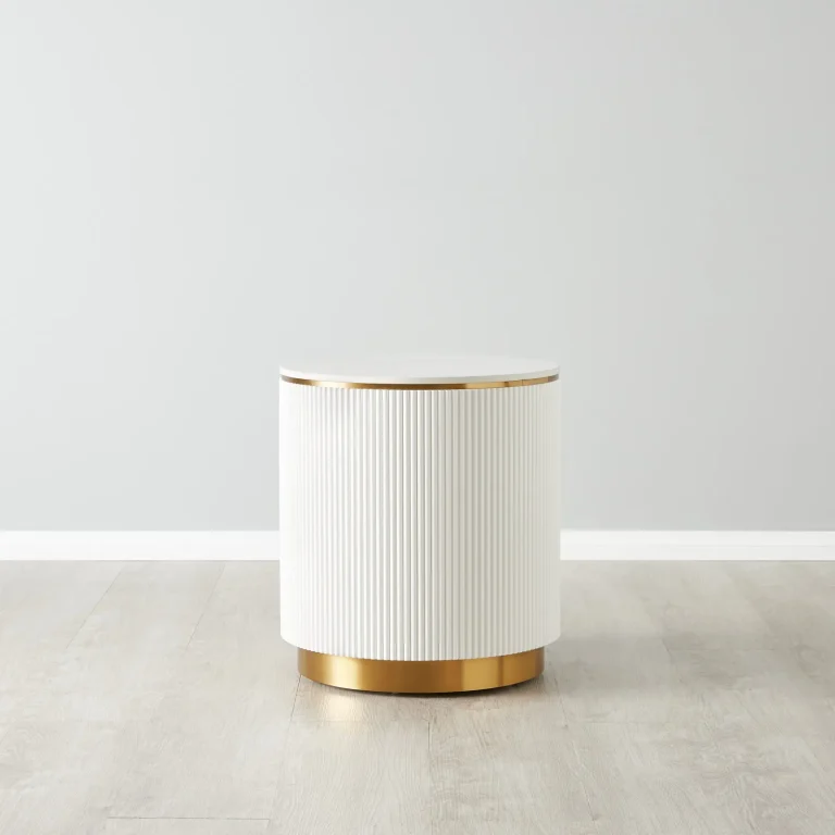 Milan White Side Table