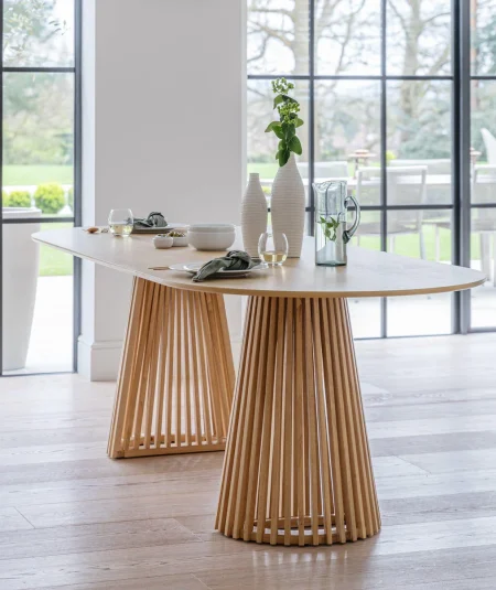 Willow Pale Oak Oval Dining Table