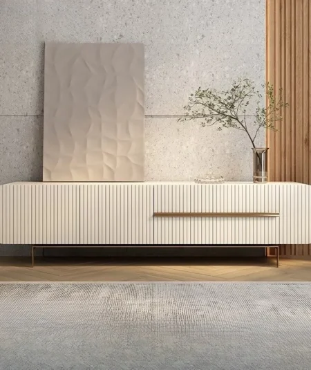 Infinity Beige Fluted TV Stand