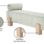 Chenille Fabric Bench - Image 7