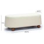 Jerry Boucle Large Ottoman - Image 6