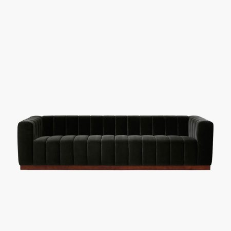 Forte Charcoal Velvet Sofa