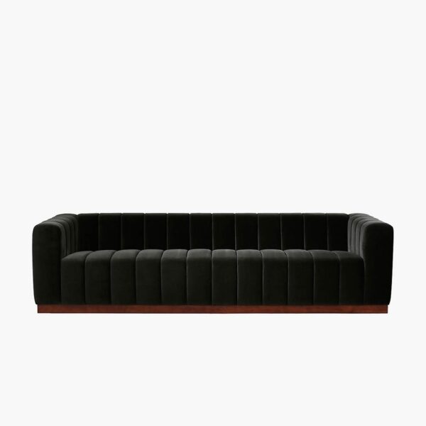 Forte Charcoal Velvet Sofa