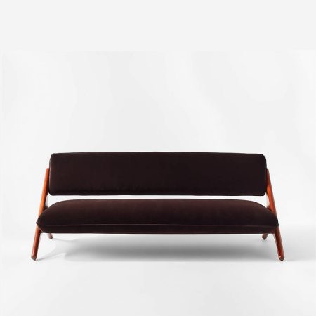 Angolo Espresso Velvet Sofa
