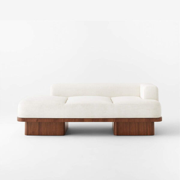 Serafin Snow Upholstered Chaise loungue