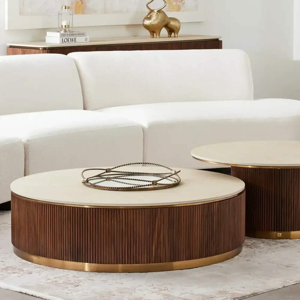 Lux Walnut Veneer Coffee Table - Image 7