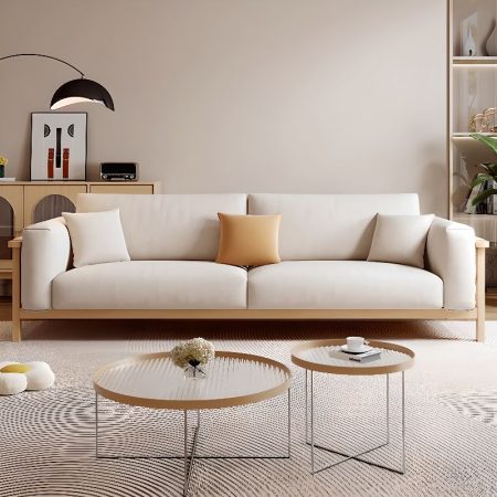 Art Deco Cream Sofa